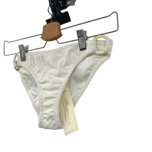 Shoshanna Swimwear‎ Ivory Ring Bikini Bottom Size Small - Picture 2 of 6